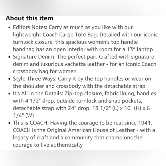 Coach denim bag with pouch - Picture 13 of 13